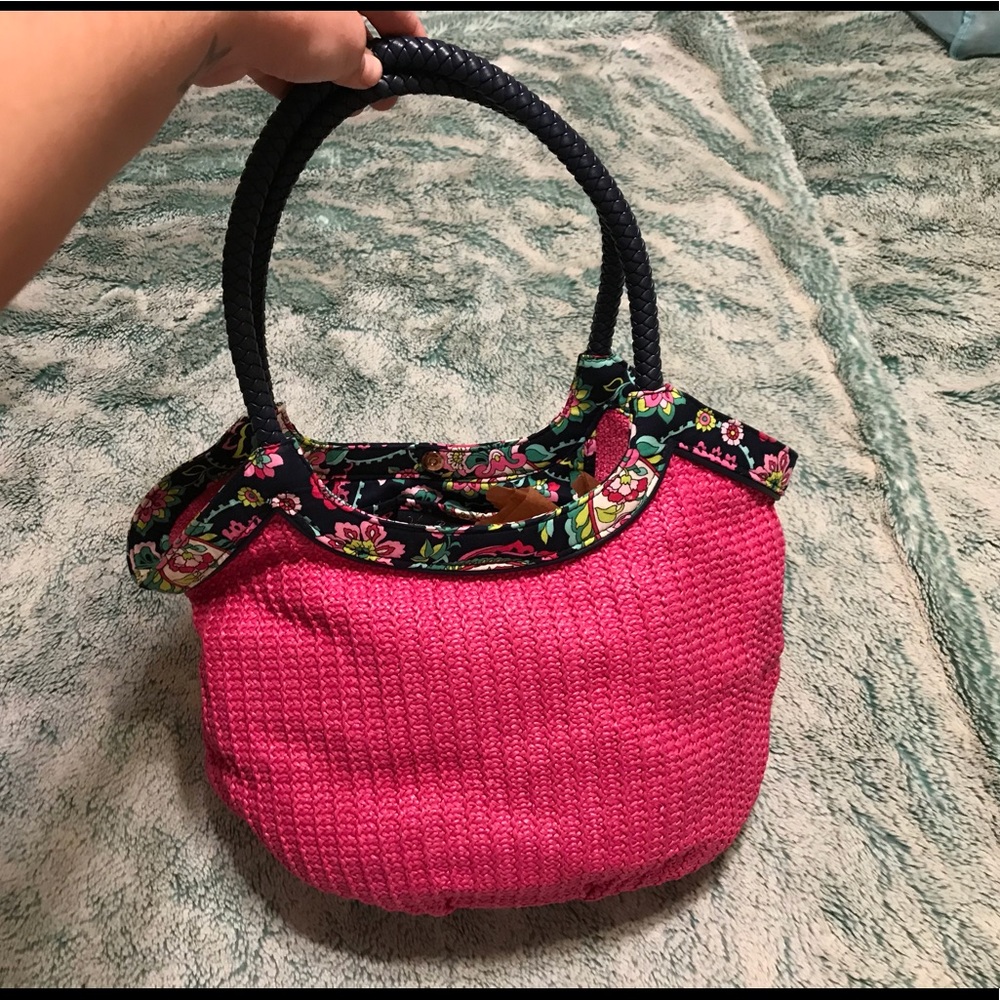 Vera Bradley woven bucket bag